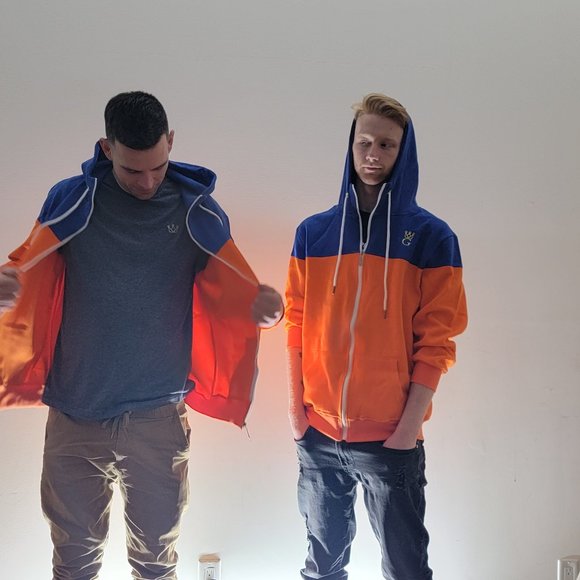 Orange and Blue Aramark Giffen Hoodie - Picture 1 of 5